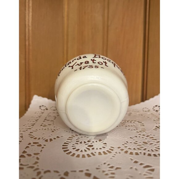 Vintage French Moutarde Bocquet Yvetot Mustard Pot Lid Handpainted Kitchen Decor - Picture 6 of 9